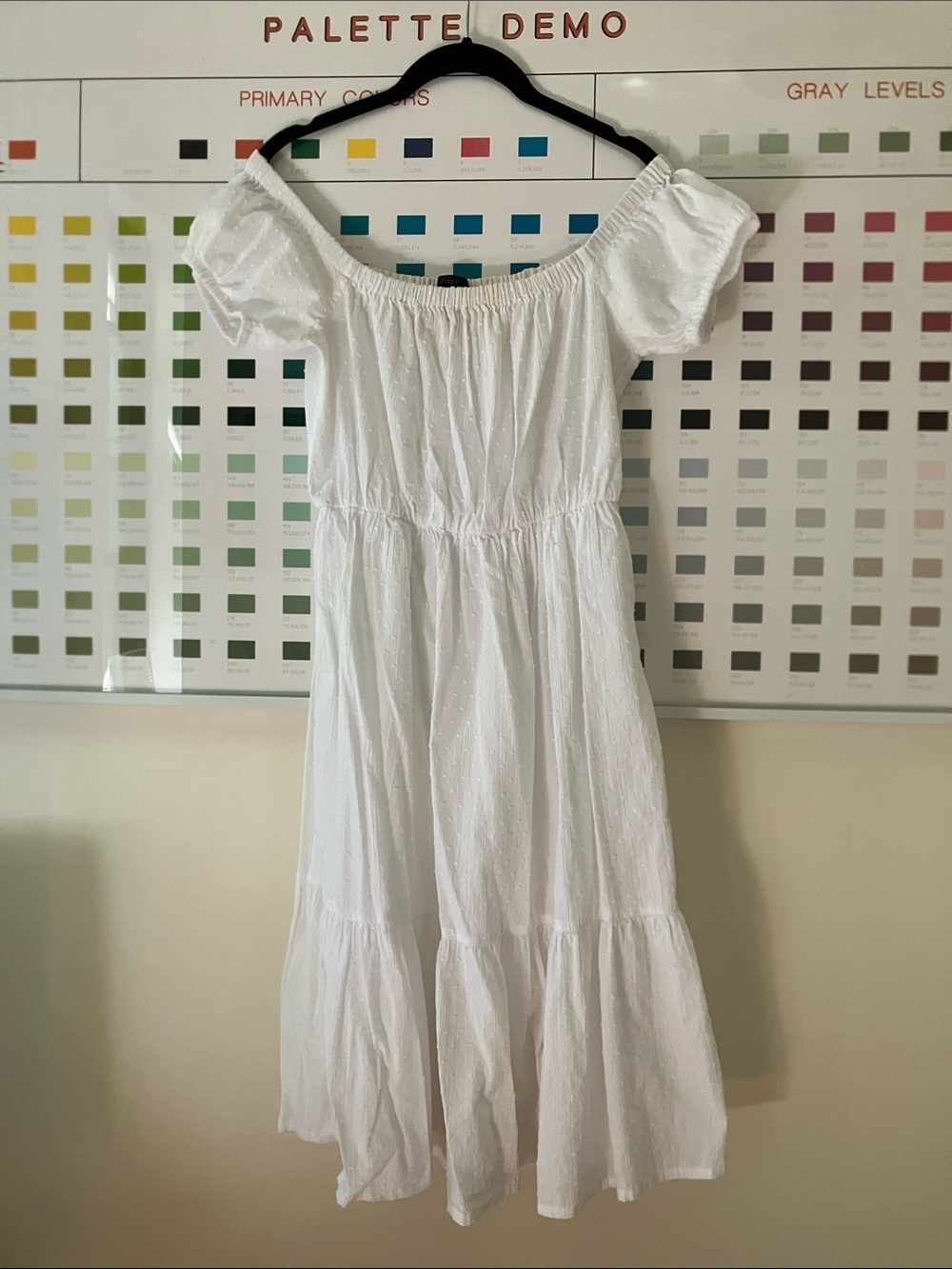 J. Crew White Swissdot Tiered Dress. Sz XS.